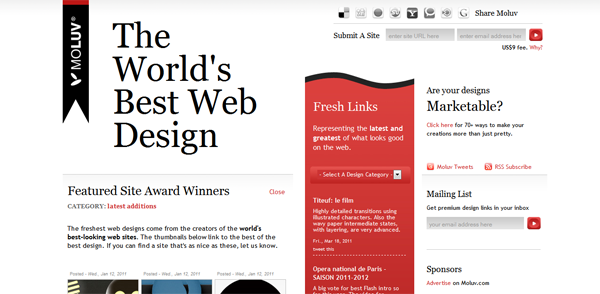 25 Best CSS Web Design Showcase Directories