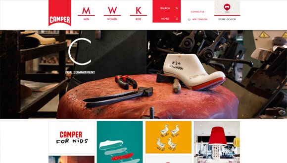 20家顶级品牌鞋电子商务网站设计