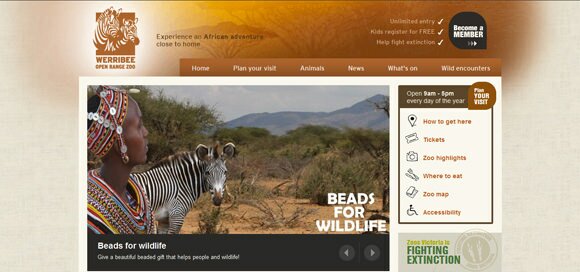 30个野生动物动物园和保护区网站设计案例